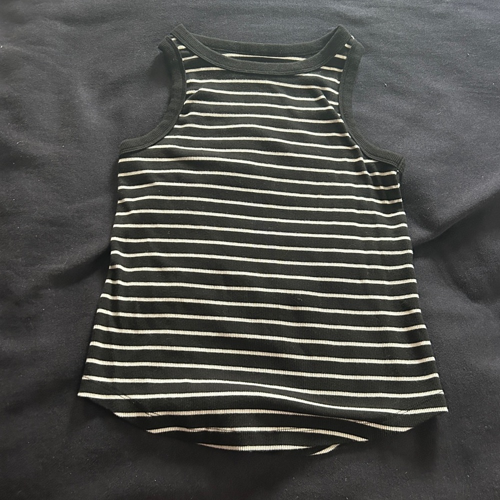 Black and White Striped Tank